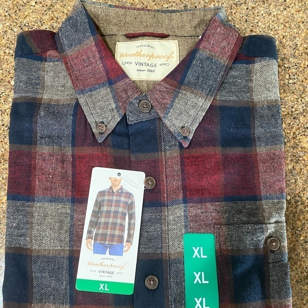 Weatherproof Vintage Men’s Long Sleeve Flannel XXL New With Tags​​​​​​​​​ - Picture 12 of 12